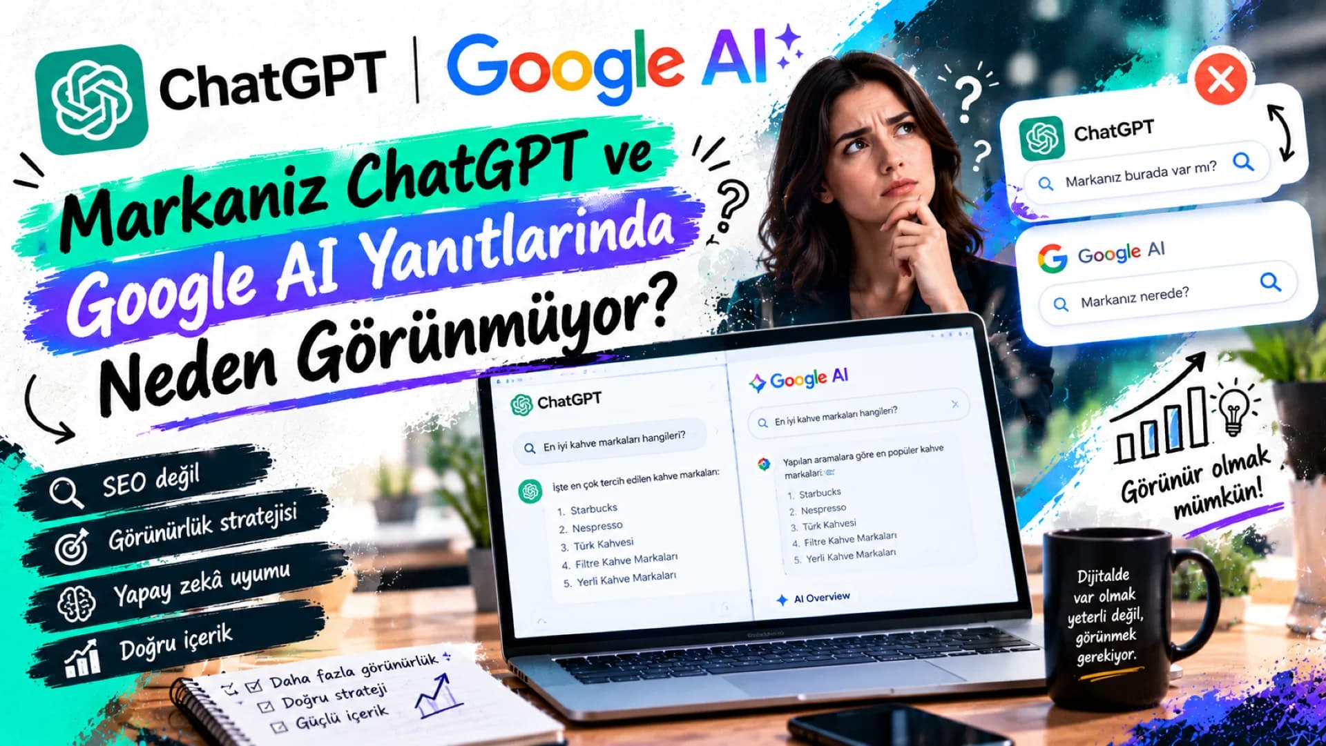 Markanız ChatGPT ve Google AI Yanıtlarında Neden Görünmüyor?